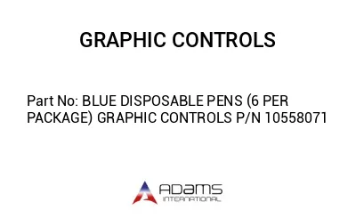 BLUE DISPOSABLE PENS (6 PER PACKAGE) GRAPHIC CONTROLS P/N 10558071