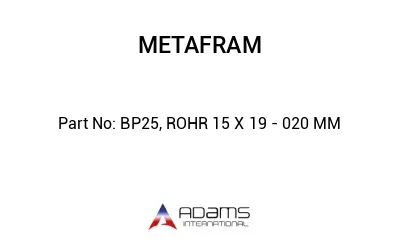 BP25, ROHR 15 X 19 - 020 MM