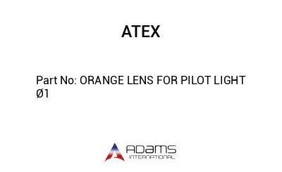 ORANGE LENS FOR PILOT LIGHT Ø1