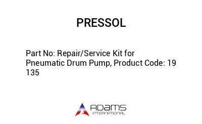 Repair/Service Kit for Pneumatic Drum Pump, Product Code: 19 135