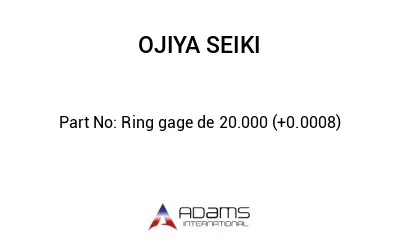 Ring gage de 20.000 (+0.0008)