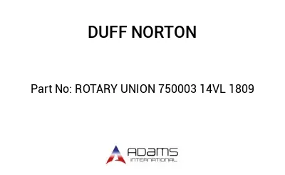 ROTARY UNION 750003 14VL 1809